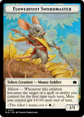 Rabbit // Flowerfoot Swordmaster Double-Sided Token [Bloomburrow Tokens] | Exor Games Summserside