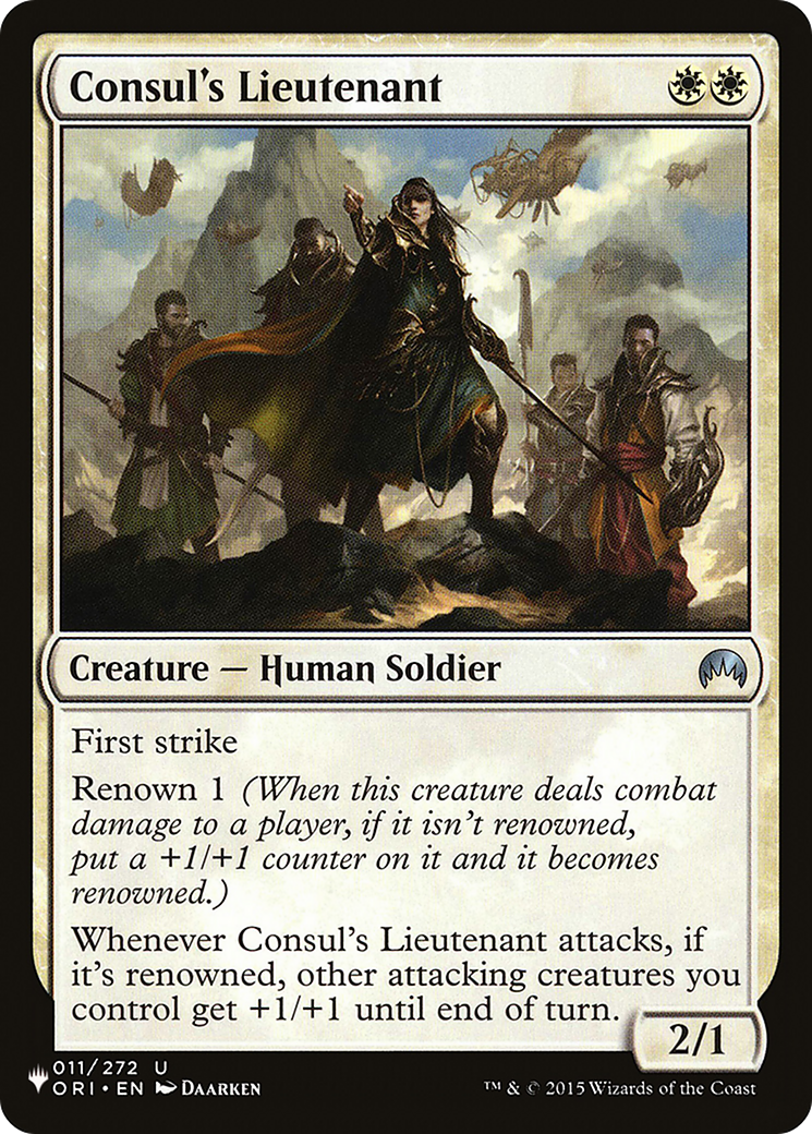 Consul's Lieutenant [The List] | Exor Games Summserside