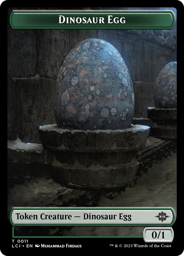 Dinosaur Egg // Dinosaur (0010) Double-Sided Token [The Lost Caverns of Ixalan Tokens] | Exor Games Summserside