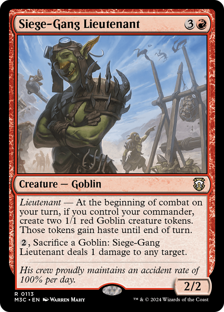 Siege-Gang Lieutenant [Modern Horizons 3 Commander] | Exor Games Summserside