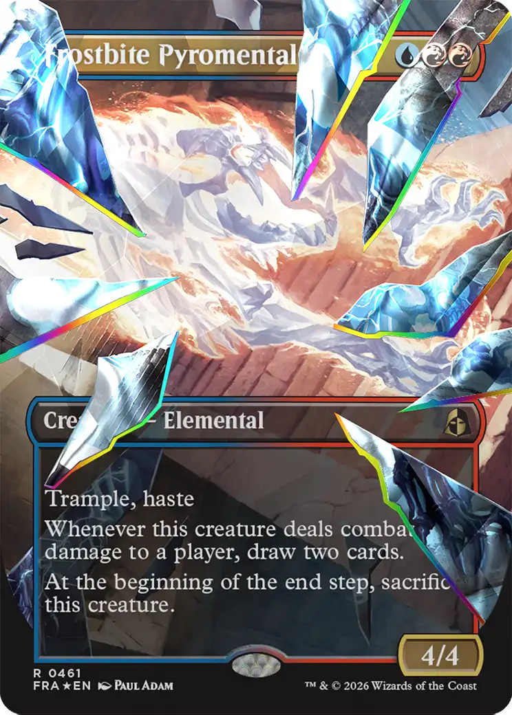 Frostbite Pyromental (Borderless) (Facet Foil) [Reality Fracture] | Exor Games Summserside