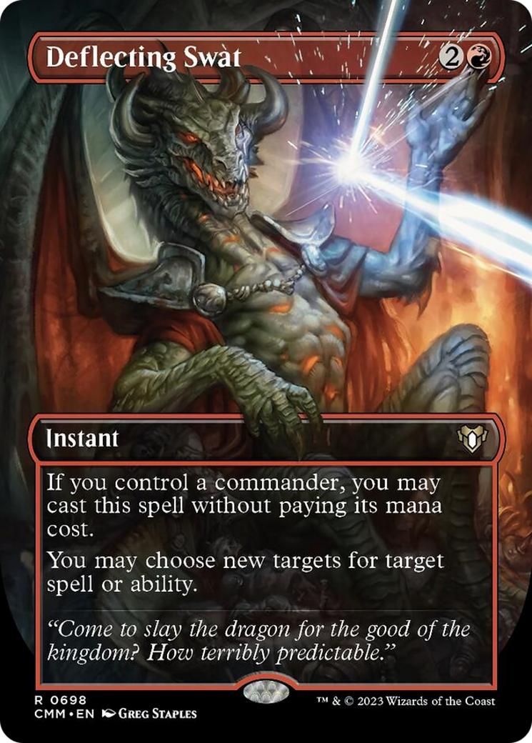 Deflecting Swat (Borderless Alternate Art) [Commander Masters] | Exor Games Summserside