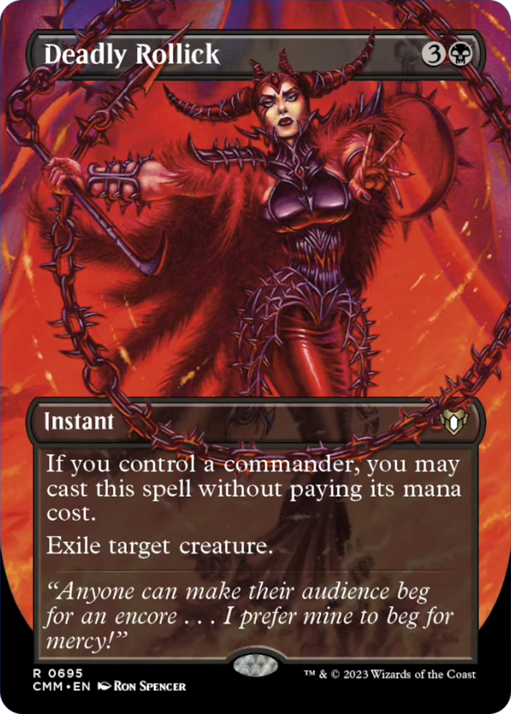 Deadly Rollick (Borderless Alternate Art) [Commander Masters] | Exor Games Summserside