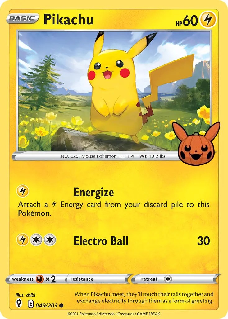 Pikachu (049/203) [Trick or Trade] | Exor Games Summserside