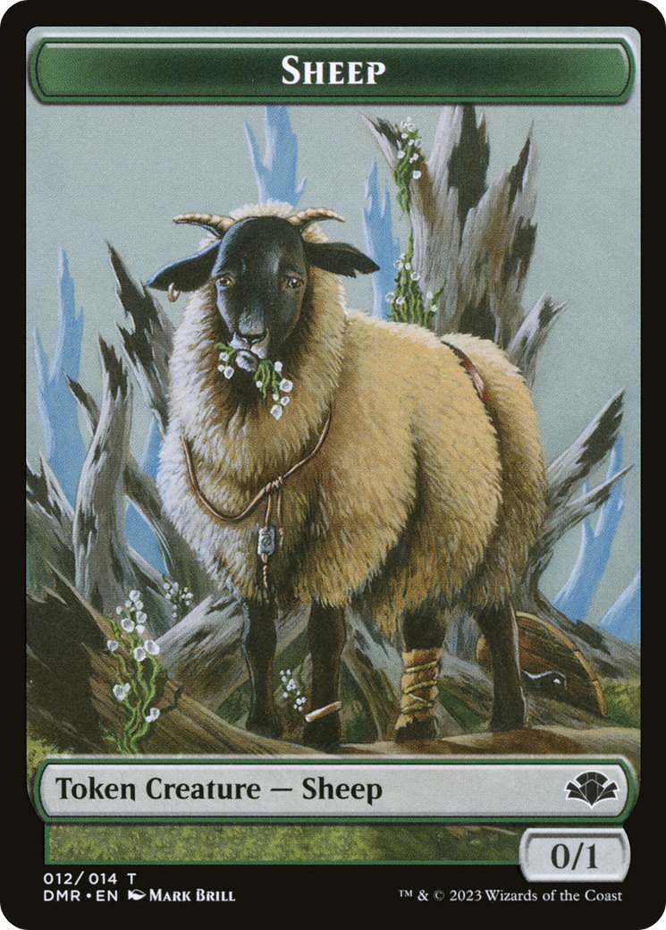 Sheep Token [Dominaria Remastered Tokens] | Exor Games Summserside