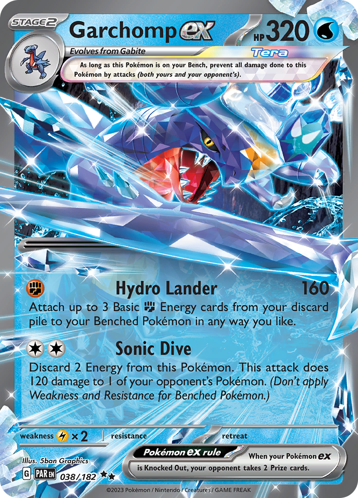 Garchomp ex (038/182) [Scarlet & Violet: Paradox Rift] | Exor Games Summserside