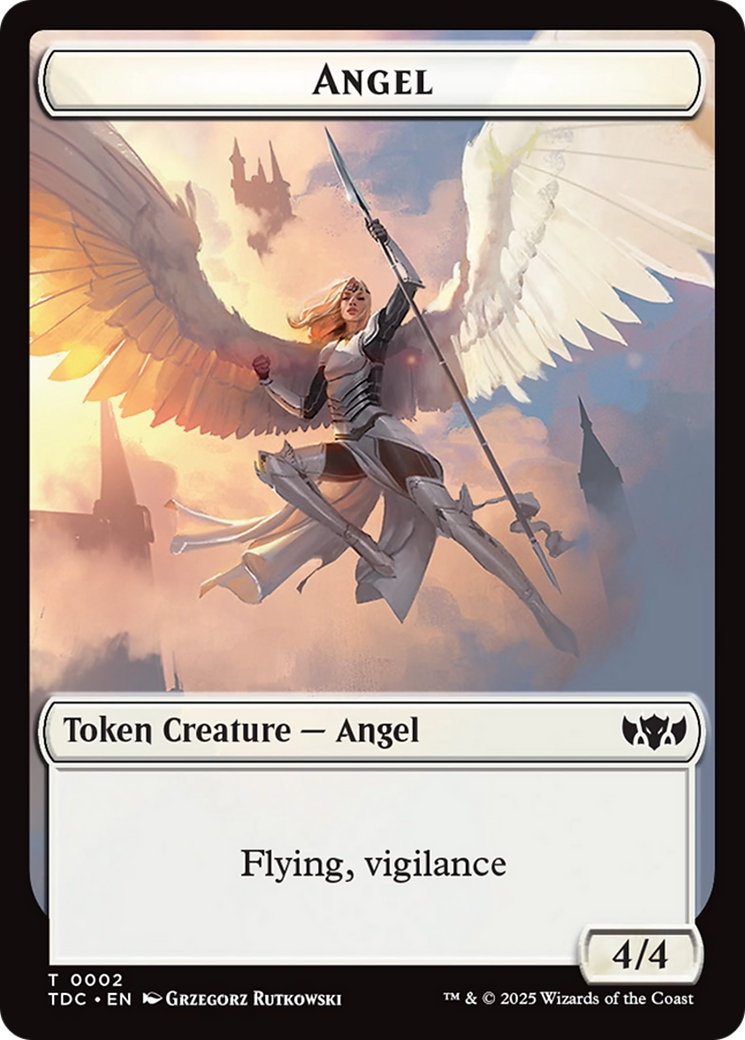 Angel // Spirit Double-Sided Token [Tarkir: Dragonstorm Commander Tokens] | Exor Games Summserside