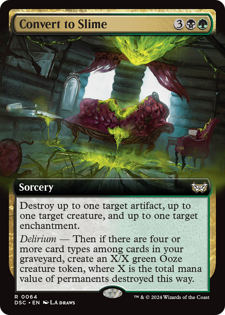 Convert to Slime (Extended Art) [Duskmourn: House of Horror Commander] | Exor Games Summserside