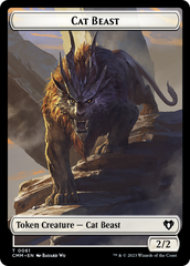 Cleric // Cat Beast Double-Sided Token [Commander Masters Tokens] | Exor Games Summserside