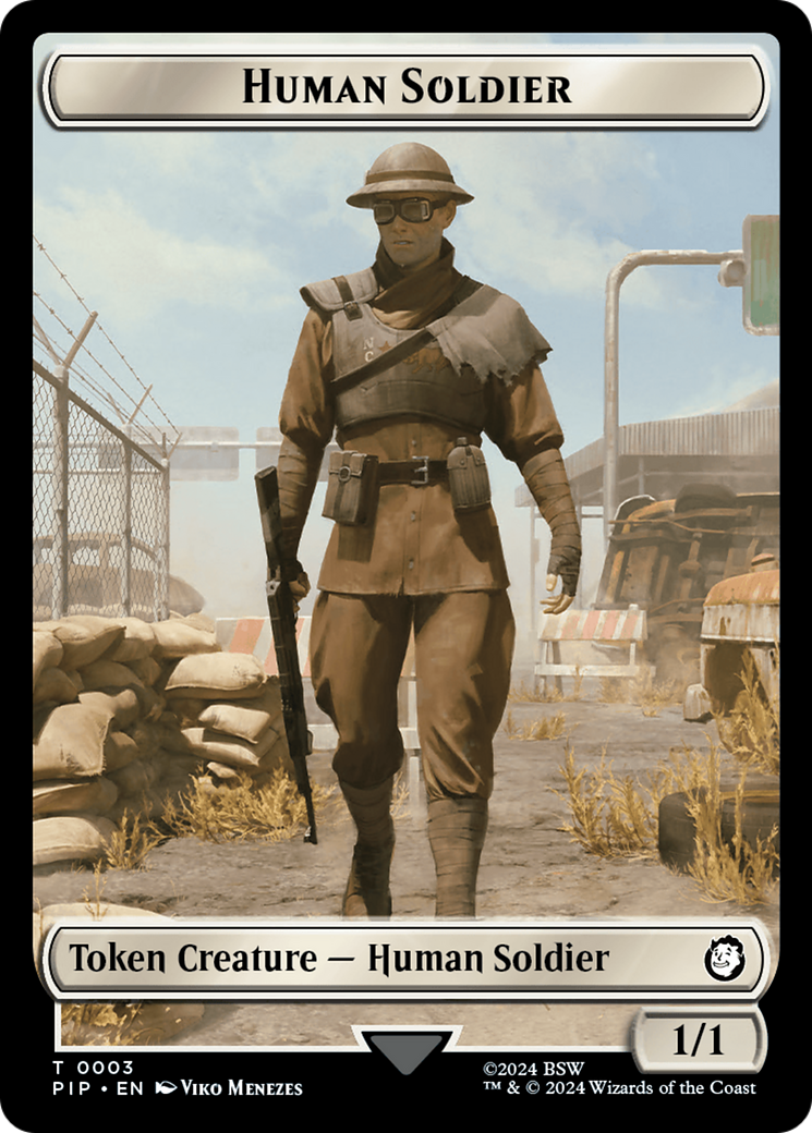 Settlement // Human Soldier Double-Sided Token [Fallout Tokens] | Exor Games Summserside