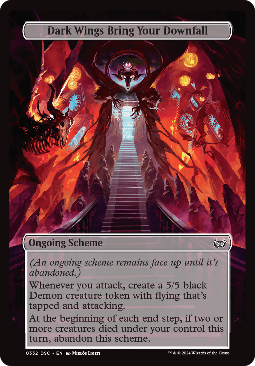 Dark Wings Bring Your Downfall (Full Art) [Duskmourn: Archenemy] | Exor Games Summserside