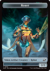 Robot // Emblem - Tezzeret, Cruel Captain Double-Sided Token [Edge of Eternities Tokens] | Exor Games Summserside