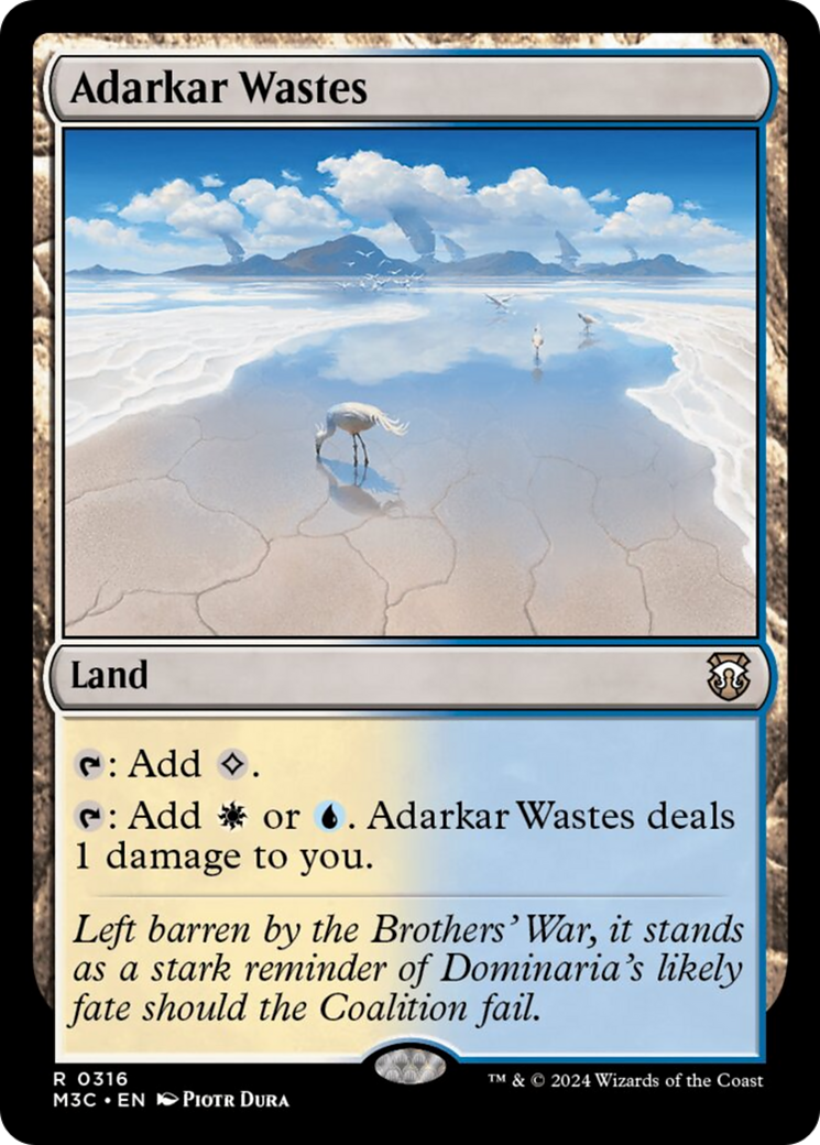 Adarkar Wastes (Ripple Foil) [Modern Horizons 3 Commander] | Exor Games Summserside