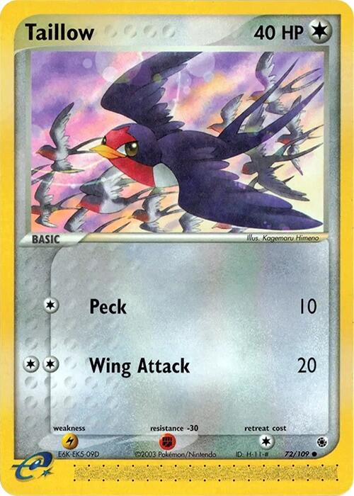 Taillow (72/109) [EX: Ruby & Sapphire] | Exor Games Summserside