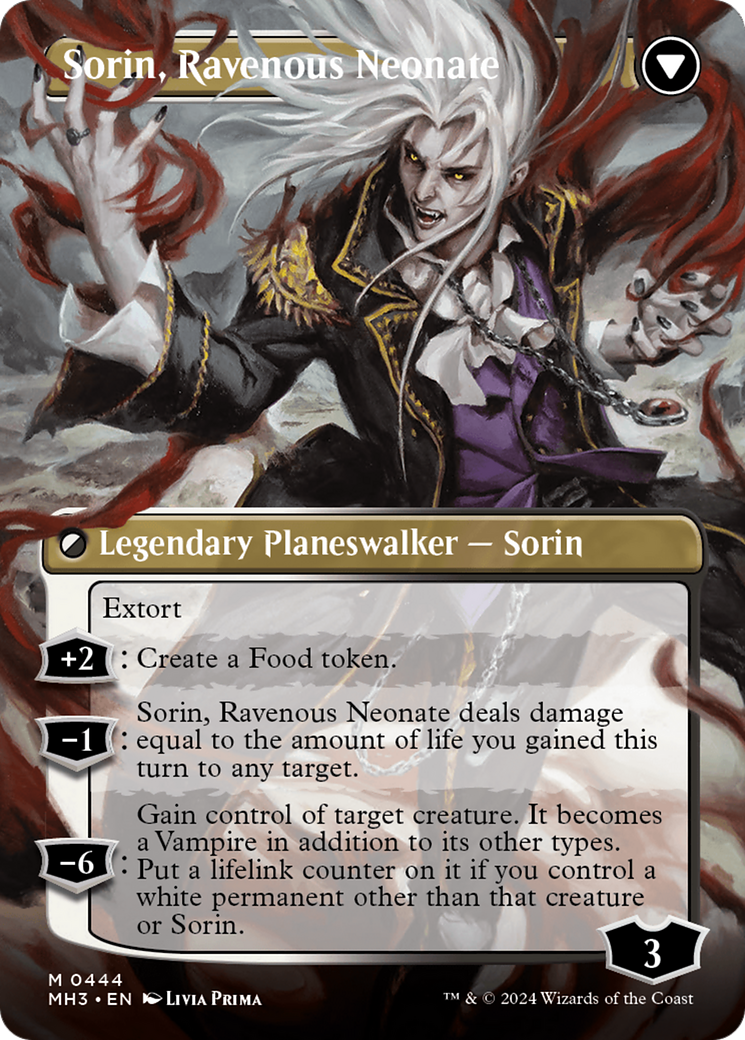 Sorin of House Markov // Sorin, Ravenous Neonate (Borderless) [Modern Horizons 3] | Exor Games Summserside