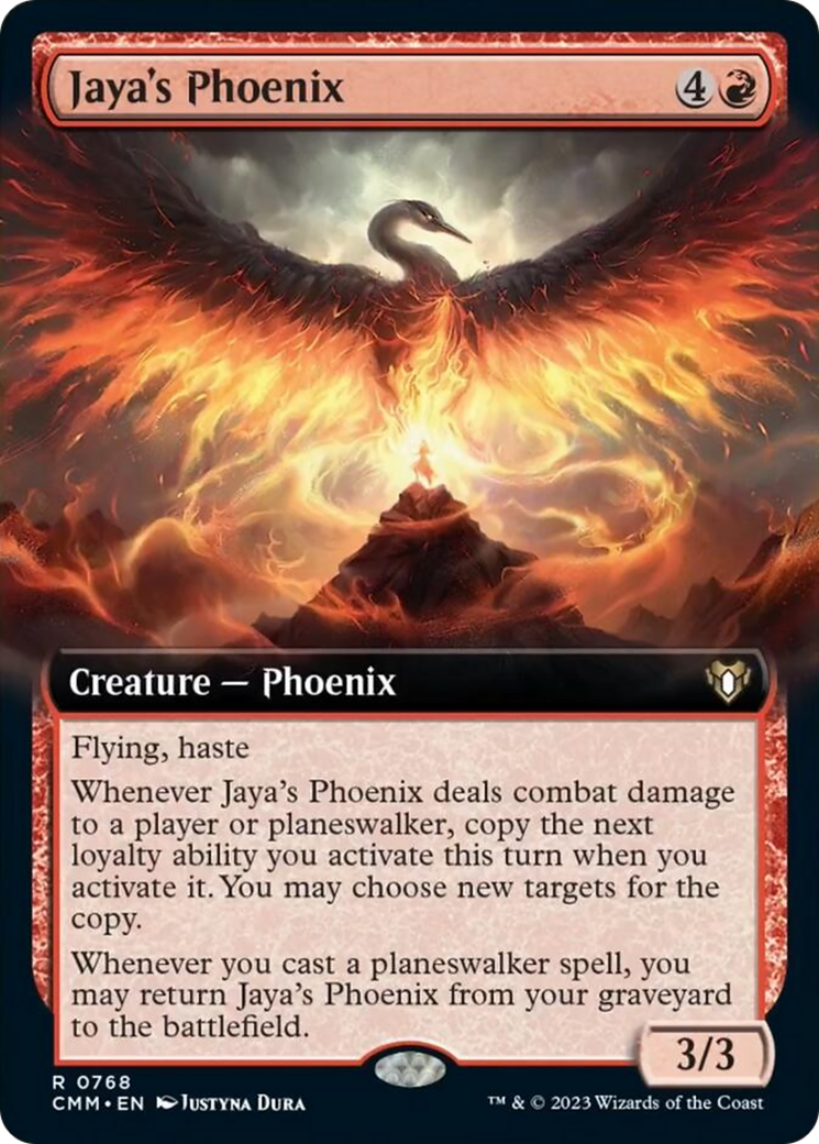 Jaya's Phoenix (Extended Art) [Commander Masters] | Exor Games Summserside