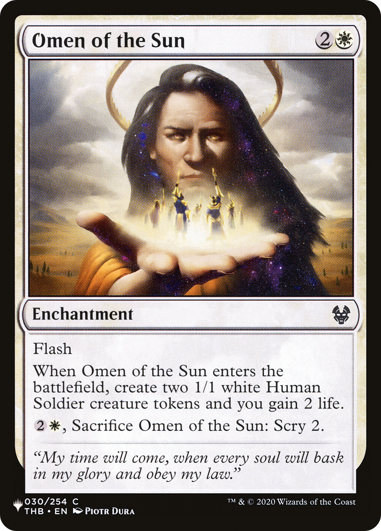 Omen of the Sun [The List] | Exor Games Summserside