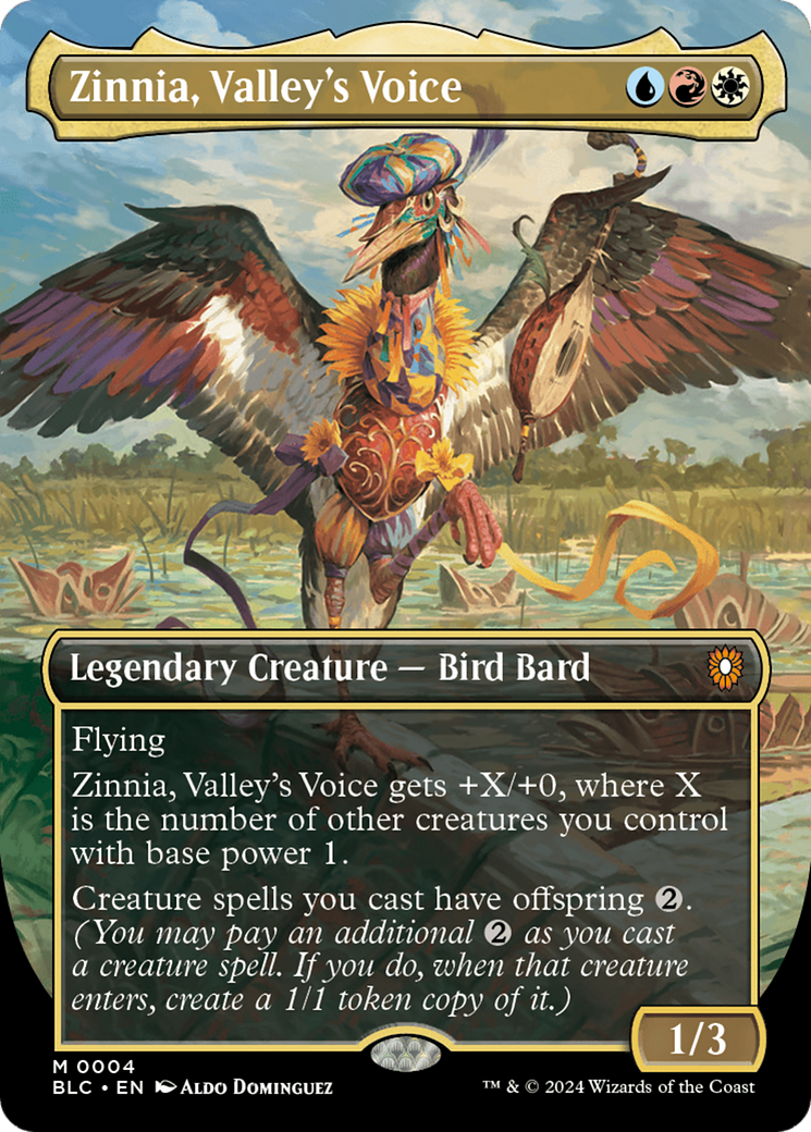 Zinnia, Valley's Voice (Borderless) [Bloomburrow Commander] | Exor Games Summserside