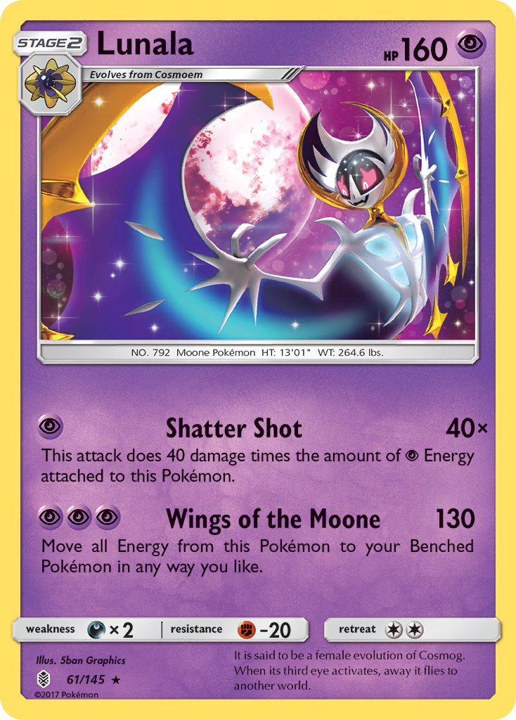 Lunala (61/145) (Theme Deck Exclusive) [Sun & Moon: Guardians Rising] | Exor Games Summserside