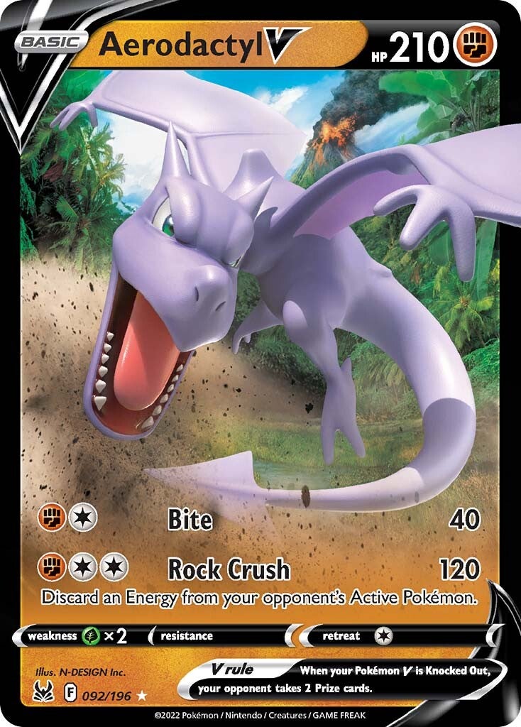 Aerodactyl V (092/196) [Sword & Shield: Lost Origin] | Exor Games Summserside