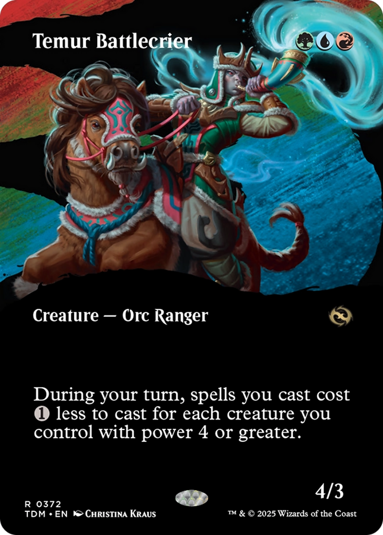 Temur Battlecrier (Borderless) [Tarkir: Dragonstorm] | Exor Games Summserside