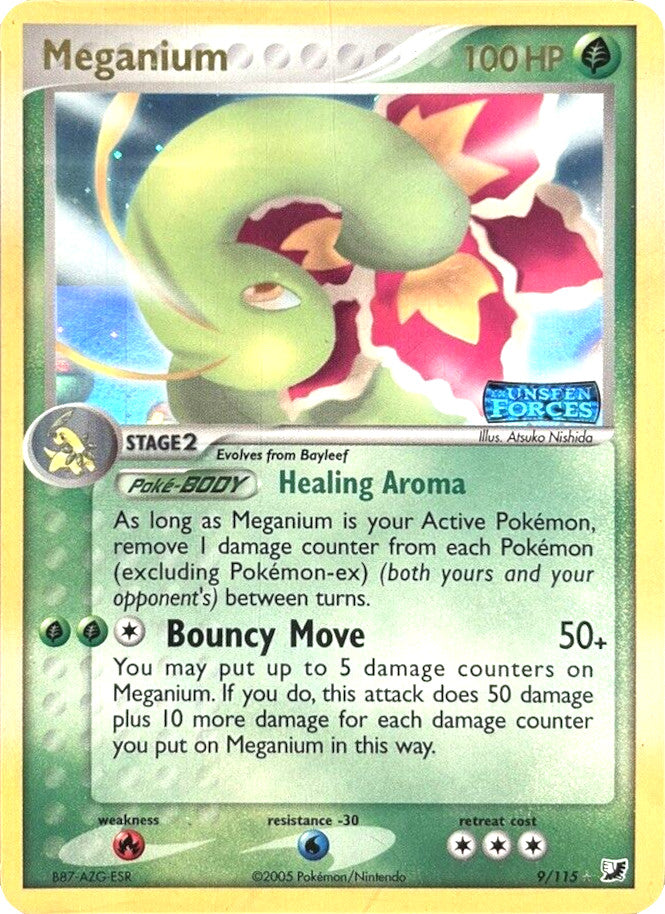 Meganium (9/115) (Stamped) [EX: Unseen Forces] | Exor Games Summserside