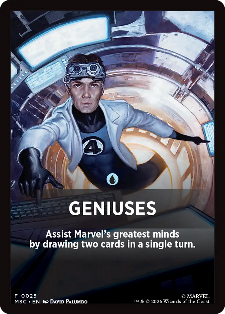 Geniuses Theme Card [Marvel Super Heroes Commander] | Exor Games Summserside