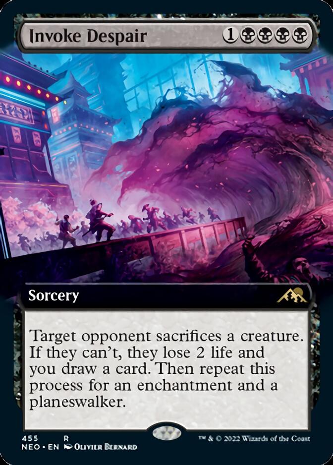 Invoke Despair (Extended Art) [Kamigawa: Neon Dynasty] | Exor Games Summserside