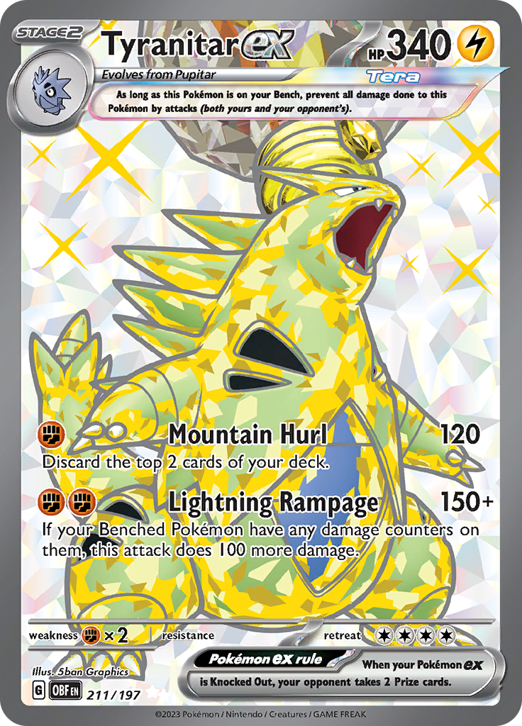 Tyranitar ex (211/197) [Scarlet & Violet: Obsidian Flames] | Exor Games Summserside