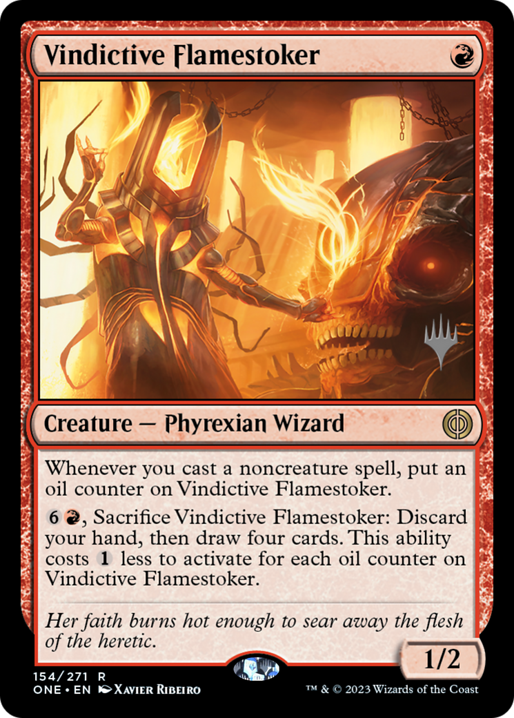 Vindictive Flamestoker (Promo Pack) [Phyrexia: All Will Be One Promos] | Exor Games Summserside