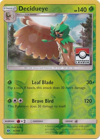 Decidueye (11/149) (League Promo) [Sun & Moon: Base Set] | Exor Games Summserside