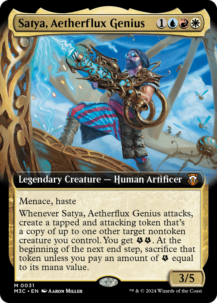 Satya, Aetherflux Genius (Extended Art) [Modern Horizons 3 Commander] | Exor Games Summserside