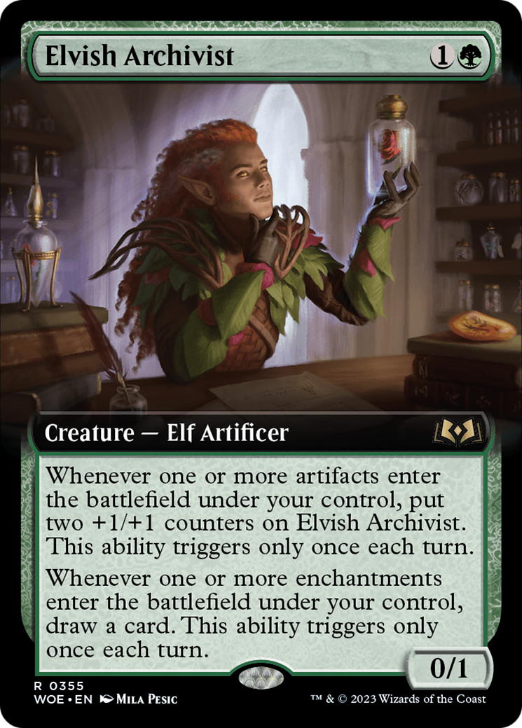 Elvish Archivist (Extended Art) [Wilds of Eldraine] | Exor Games Summserside