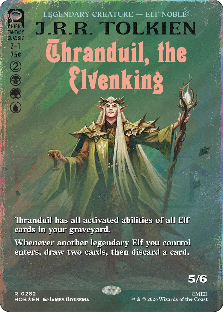 Thranduil, the Elvenking (Borderless) (Surge Foil) [The Hobbit] | Exor Games Summserside