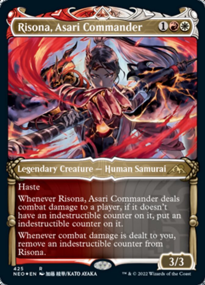 Risona, Asari Commander (Showcase) (Foil Etched) [Kamigawa: Neon Dynasty] | Exor Games Summserside
