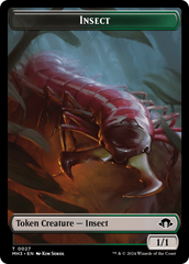 Zombie (Ripple Foil) // Insect (0027) Double-Sided Token [Modern Horizons 3 Tokens] | Exor Games Summserside