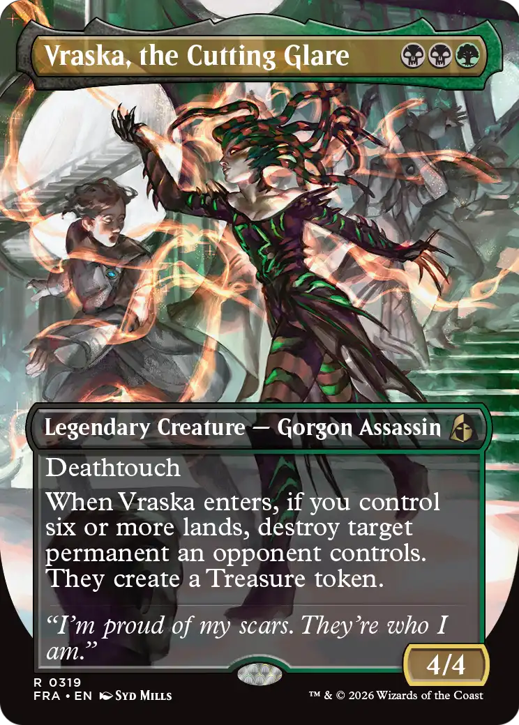 Vraska, the Cutting Glare (Borderless) [Reality Fracture] | Exor Games Summserside