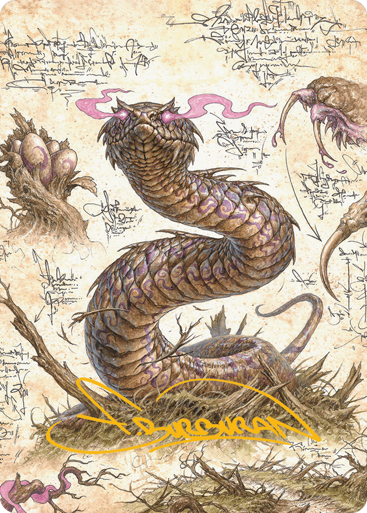 Rottenmouth Viper Art Card (Gold-Stamped Signature) [Bloomburrow Art Series] | Exor Games Summserside