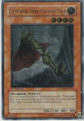 Elemental Hero Captain Gold [FOTB-EN014] Ultimate Rare | Exor Games Summserside