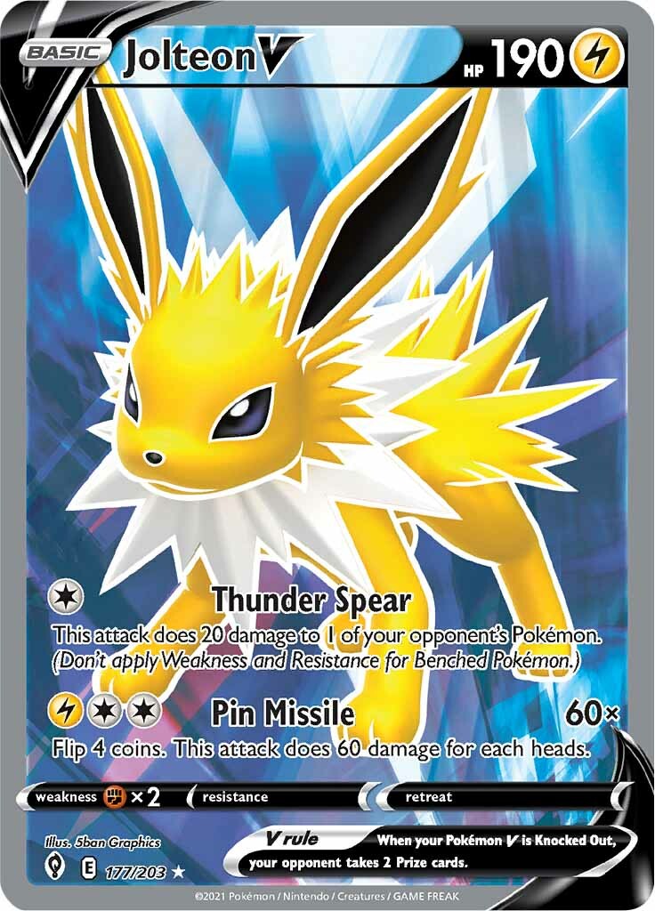 Jolteon V (177/203) [Sword & Shield: Evolving Skies] | Exor Games Summserside