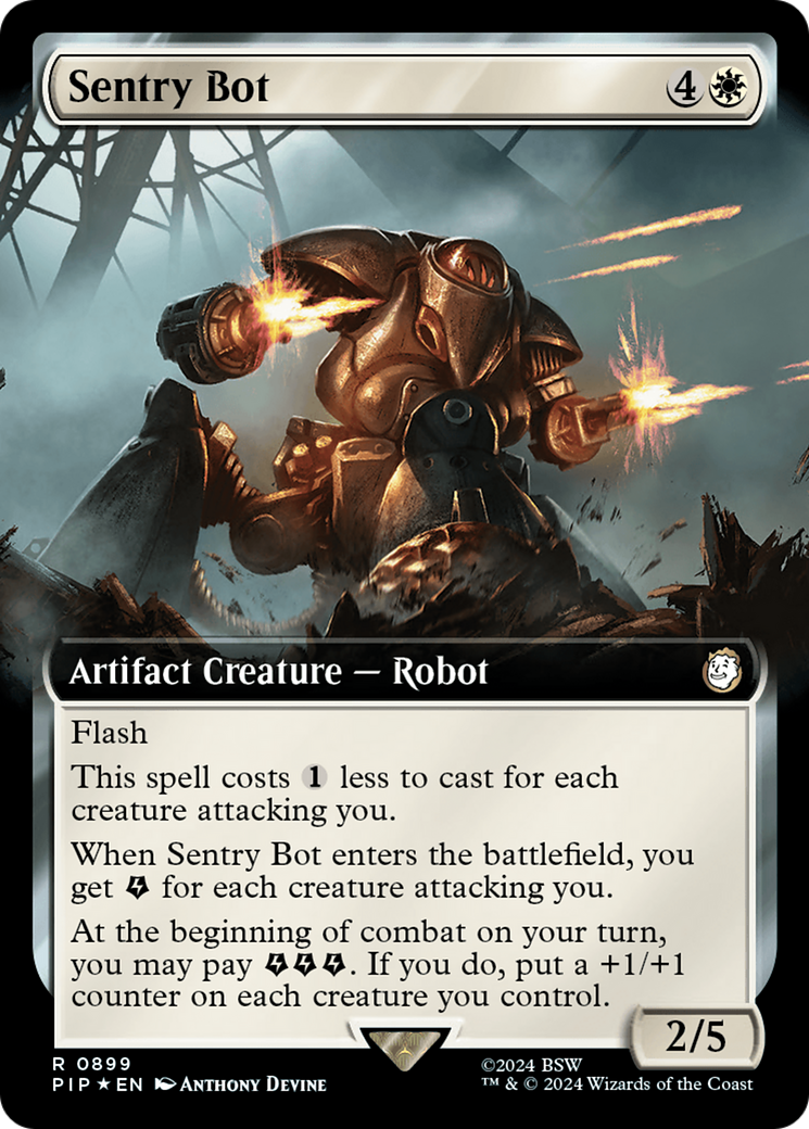 Sentry Bot (Extended Art) (Surge Foil) [Fallout] | Exor Games Summserside