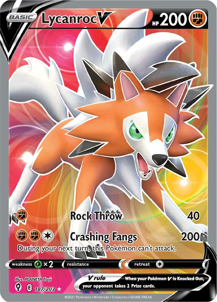 Lycanroc V (187/203) [Sword & Shield: Evolving Skies] | Exor Games Summserside