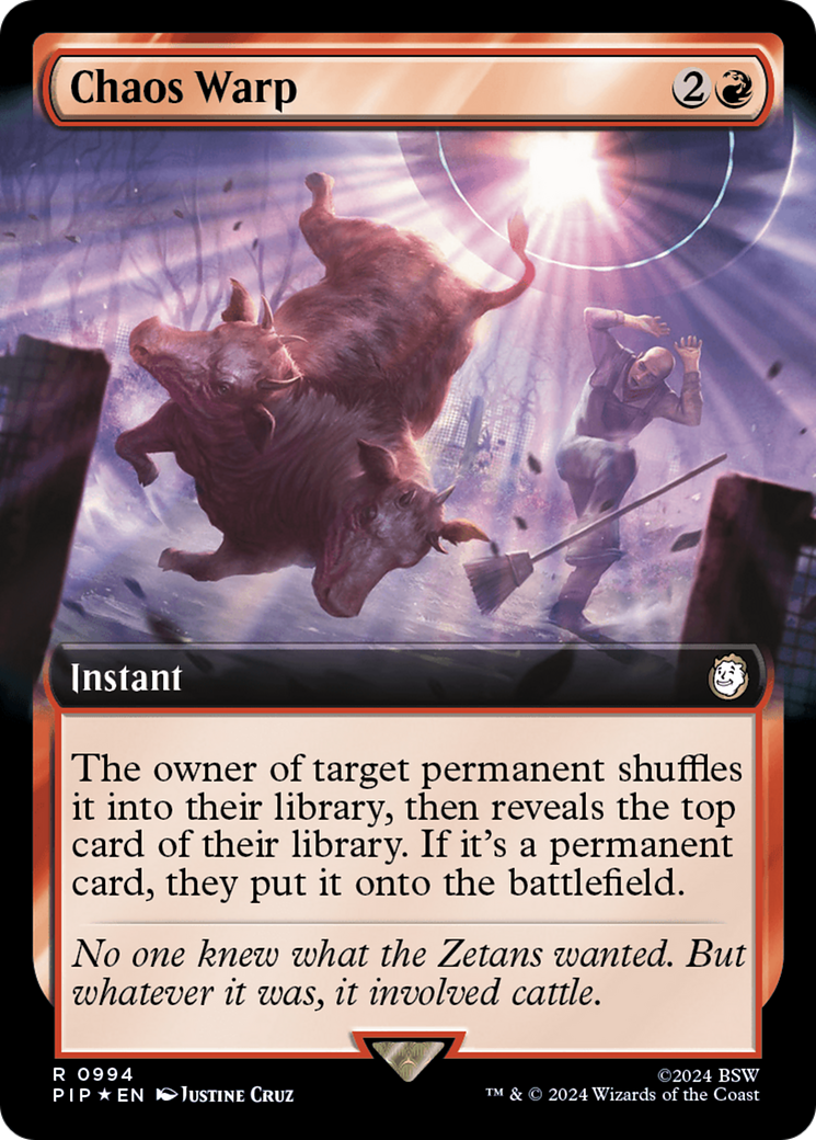 Chaos Warp (Extended Art) (Surge Foil) [Fallout] | Exor Games Summserside