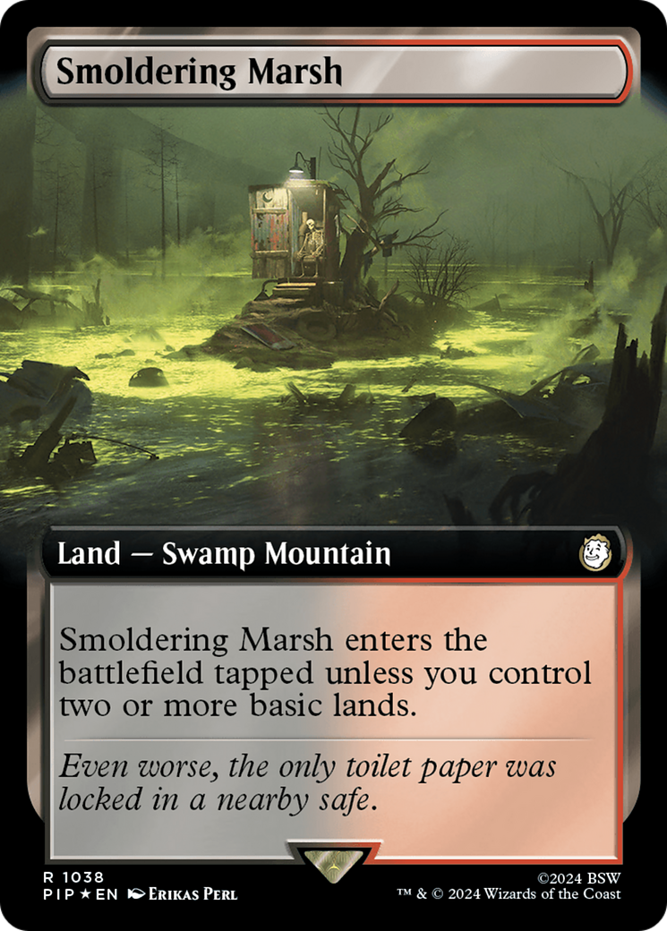 Smoldering Marsh (Extended Art) (Surge Foil) [Fallout] | Exor Games Summserside