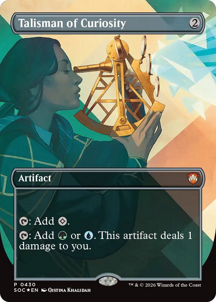 Talisman of Curiosity (Borderless) [Secrets of Strixhaven Commander] | Exor Games Summserside