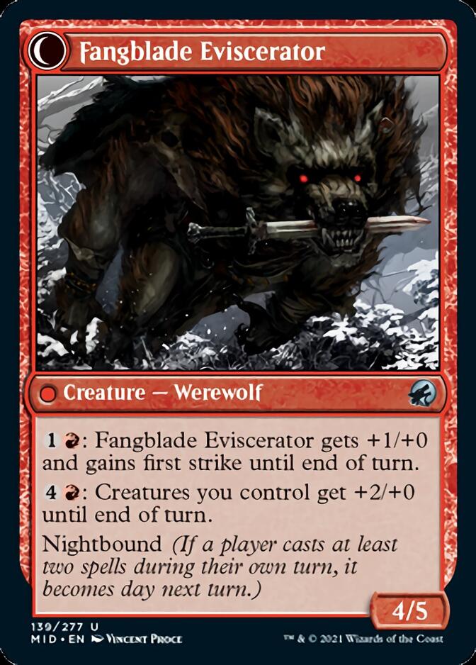 Fangblade Brigand // Fangblade Eviscerator [Innistrad: Midnight Hunt] | Exor Games Summserside