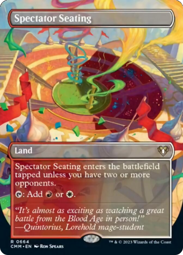 Spectator Seating (Borderless Alternate Art) [Commander Masters] | Exor Games Summserside
