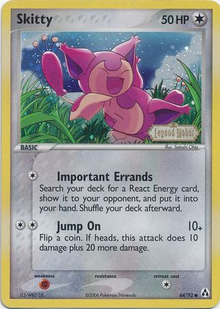 Skitty (64/92) (Stamped) [EX: Legend Maker] | Exor Games Summserside