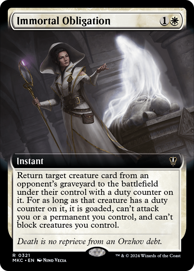 Immortal Obligation (Extended Art) [Murders at Karlov Manor Commander] | Exor Games Summserside