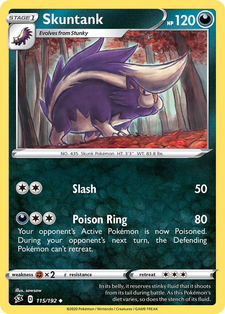 Skuntank (115/192) [Sword & Shield: Rebel Clash] | Exor Games Summserside